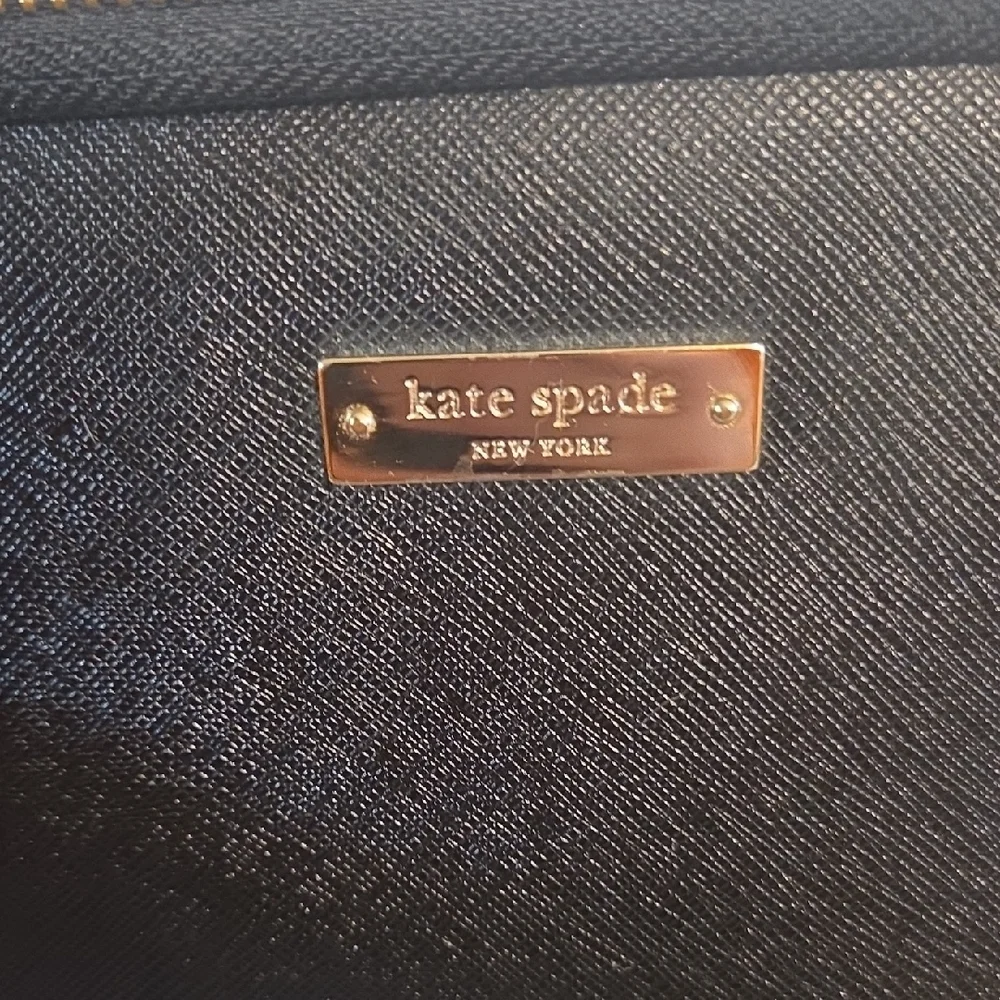 Kate Spade Navy Laptop Sleeve with Gold Accent